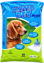 Paquete de Master Pet Max, alfombra sanitaria para perros: 10 paños de 60 × 90 cm