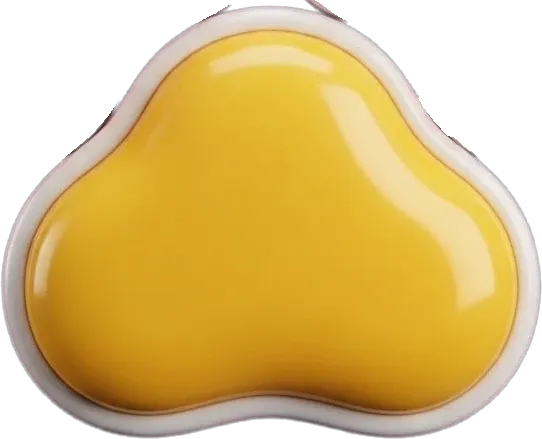 Almohadilla de una patita de cerámica amarilla