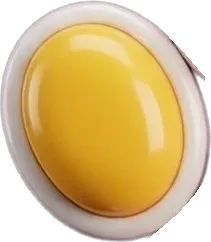 Dedo de una patita de cerámica amarilla